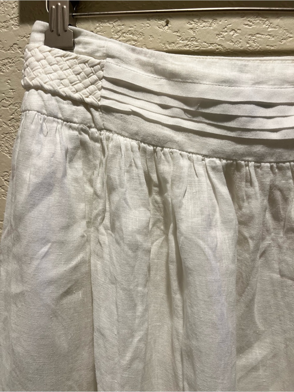 MAX&Co MaxMara White Linen Midi Skirt with Pockets Italian Summer Style Size S - Picture 4 of 10